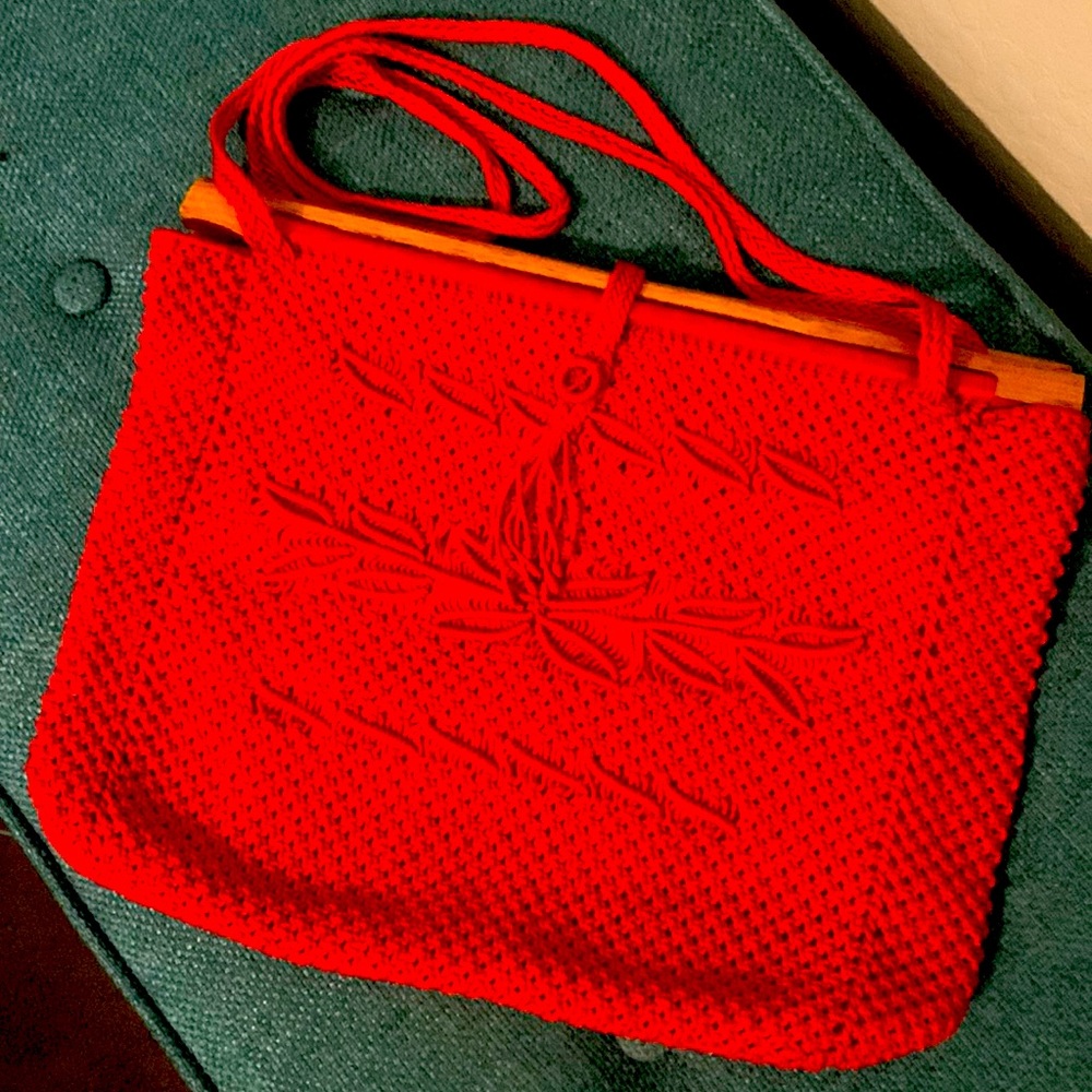 Hand made from Mexico red purse